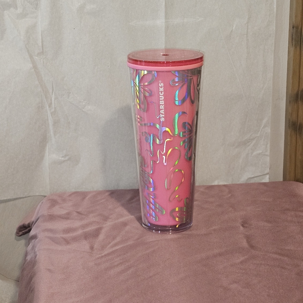 Rare Starbucks Holiday 2023 Curled Ribbon & Color Changing Tumbler~ LIKE NEW!